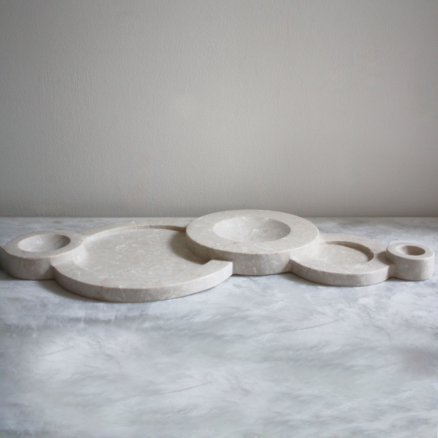 Bubble Tray in Travertine