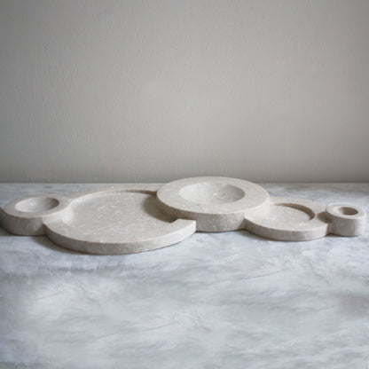 Bubble Tray in Travertine