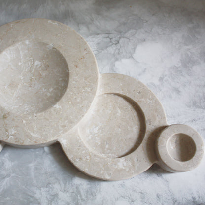 Bubble Tray in Travertine