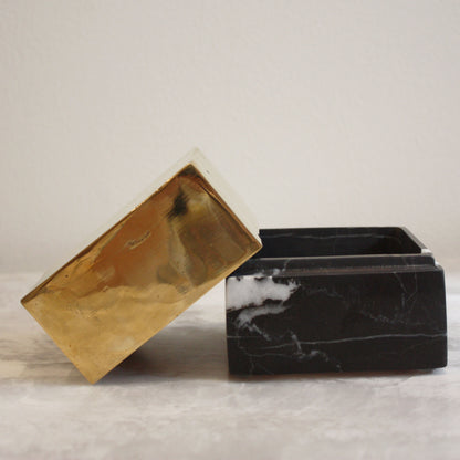 50/50 Box - Brass and Black Marble