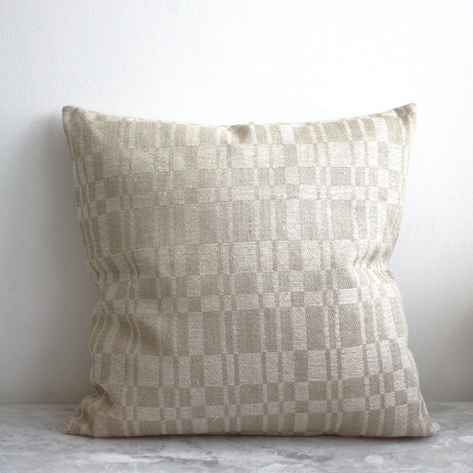 Commune Shaker Plaid in Cloud Pillow - 22”