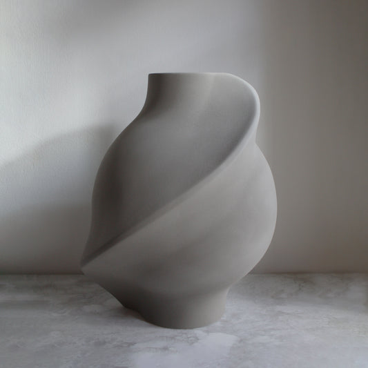 Large Pirout Vase - Sanded Grey