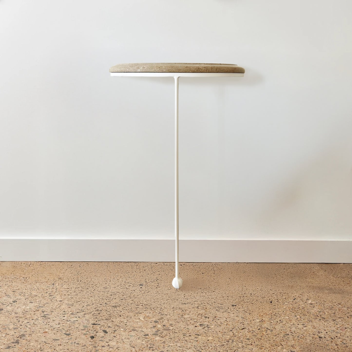 Hulot Console - White & Travertine